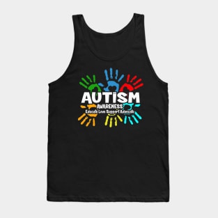 Autism Awareness Educate Love Support Advocate Tank Top